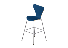 Sedie 3D - Sgabello con seduta rivestita - Fritz Hansen - Serie 7 - 3197
