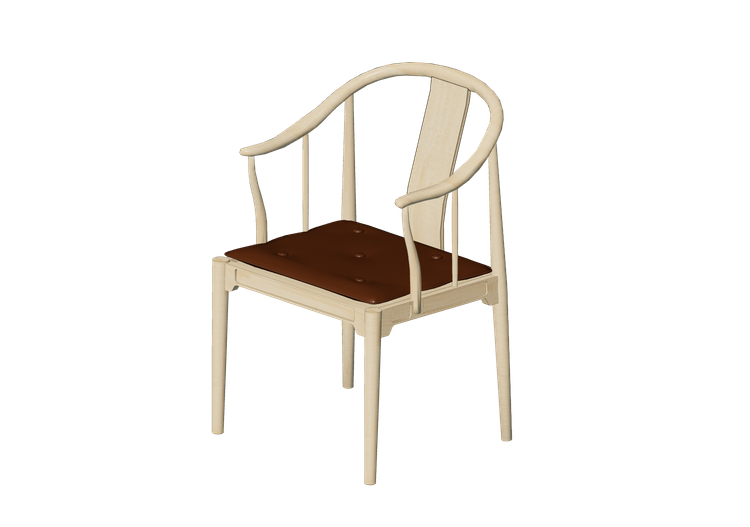 Sillas 3D - Silla de madera - Fritz Hansen - China Chair -... Sillas 3D - Silla de madera - Fritz Hansen - China Chair -...