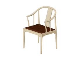 3D St&uuml;hle - Stuhl aus Holz - Fritz Hansen - China Chair - 4283