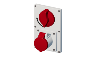 Prise verrouillable verticale avec interrupteur IP 44 380 V - 480 V