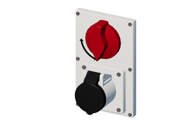 Tomada blindada vertical com interruptor IP 44 480 V - 1000 V