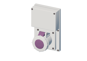 Presa interbloccata verticale con trasformatore IP 67 20 V - 25 V