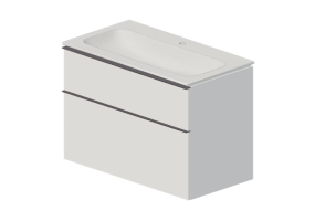 M&oacute;veis 3D - Cojunto gabinete e cuba - Geberit - Geberit iCon - 502.337.01.3