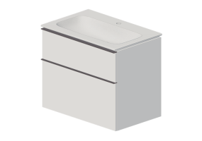 3D Furniture - Cabinet set with wash basin - Geberit - Geberit iCon - 502.336.01.1