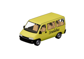 Autom&oacute;viles 3D - Escuela bus Fiat Ducato
