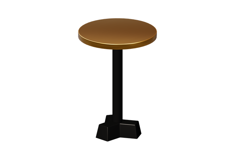 Mesas 3D - Mesa de latão polido - Gervasoni - Brass 45 -... Mesas 3D - Mesa de latão polido - Gervasoni - Brass 45 -...