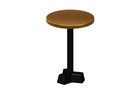 3D Tables - Polished brass Table - Gervasoni - Brass 45
