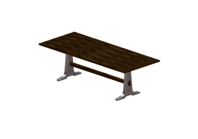 Mesas 3D - Mesa de madera - Gervasoni - Brick 133