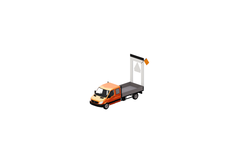 3D Cars - Box van with warning signal - ACCA software 3D Cars - Box van with warning signal - ACCA software