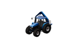 3D-Maschinen - Traktor mit Heckenschere mit kurzem Arm