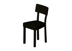 Cadeira 3D - Cadeira de madeira - Gervasoni - Black 123 R