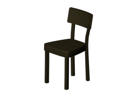3D Chairs - Wooden Chair - Gervasoni - Black 123