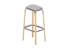 Chaises 3D - Tabouret - Herman Miller - Steelwood-M