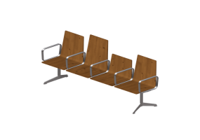 3D Chairs - 3 seater bench - Hitch Mylius - hm213h
