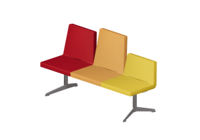 Cadeira 3D - Cadeiras longarinas 3 assentos - Hitch Mylius - hm213c