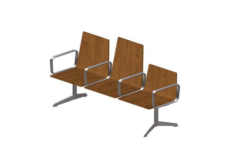 Cadeira 3D - Cadeiras longarinas 3 assentos - Hitch Mylius... Cadeira 3D - Cadeiras longarinas 3 assentos - Hitch Mylius...