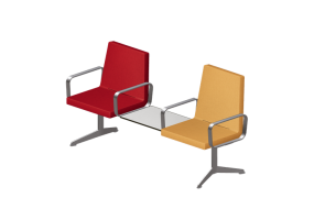 Cadeira 3D - Cadeiras longarinas 2 assentos - Hitch Mylius - hm213b