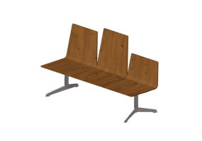3D Chairs - 3 seater bench - Hitch Mylius - hm213c
