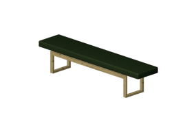 3D Arm Chairs - Bench with upholstered seat - Hitch Mylius - hm106b