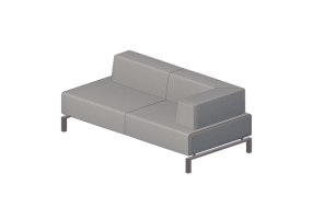 3D Sessel - Stoffsofa 2-Sitzer - Hitch Mylius - hm93e