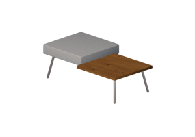 3D Arm Chairs - Bench with matching table - Hitch Mylius - hm101b2