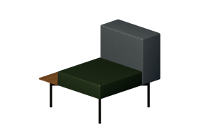 Fauteuil 3D - Fauteuil en tissu avec table basse - Hitch Mylius - hm102f