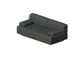 3D Arm Chairs - 2 seater sofa - Hitch Mylius - hm108n