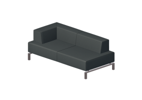 3D Arm Chairs - 2 seater fabric upholstered armchair - Hitch Mylius - hm93d