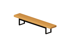 3D Sessel - Bank mit gepolstertem Sitzteil - Hitch Mylius - hm106c