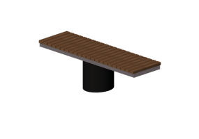 Bancos 3D - Banco de madeira e metal 150x44x44cm - Hobbyka &ndash; Vizit