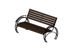Bancs 3D - Banc en bois et m&eacute;tal 150x70x76cm - Hobbyka &ndash; Irida