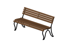 Panchine e Fioriere 3D - Panchina in legno e metallo 150x60x76cm - Hobbyka &ndash; Volna