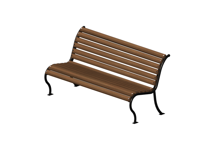 Bancos y Macetas 3D - Banco de madera y hierro 150x70x75cm... Bancos y Macetas 3D - Banco de madera y hierro 150x70x75cm...