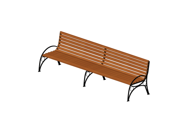 Bancs 3D - Banc en bois et métal 300x75x84cm - Hobbyka –... Bancs 3D - Banc en bois et métal 300x75x84cm - Hobbyka –...