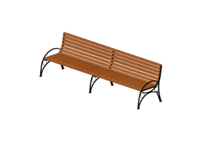 Panchine e Fioriere 3D - Panchina in legno e metallo 300x75x84cm - Hobbyka &ndash; Boulevard