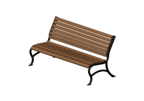 Bancs 3D - Banc en bois et m&eacute;tal 150x70x76cm - Hobbyka &ndash; Vector