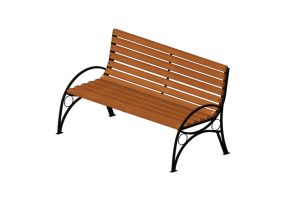 Bancos 3D - Banco de madeira e metal 150x75x84cm - Hobbyka &ndash; Boulevard