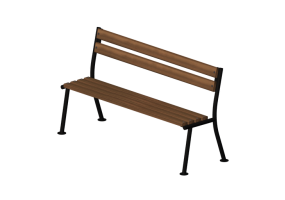 3D Sitzb&auml;nke und Pflanzengef&auml;&szlig;e - Holz- und Metallbank 150x55x80cm - Hobbyka &ndash; Prima