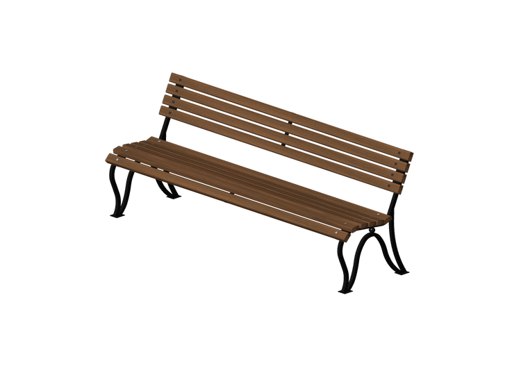 Benches and Planters 3D - Metal and wooden bench... Benches and Planters 3D - Metal and wooden bench...