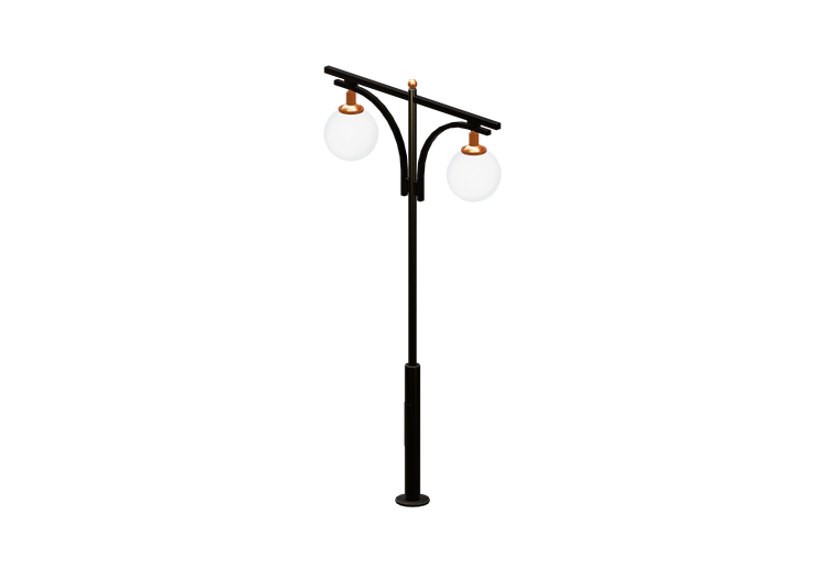 Réverbères routiers 3D - Réverbère avec deux lampes -... Réverbères routiers 3D - Réverbère avec deux lampes -...