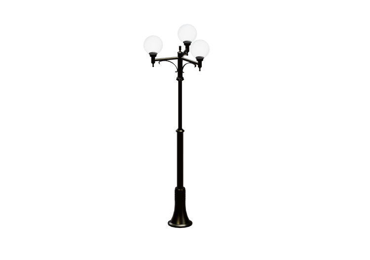 Réverbères routiers 3D - Réverbère avec trois lampes -... Réverbères routiers 3D - Réverbère avec trois lampes -...