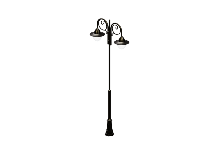 3D Street Lights - Lamppost with two lights - Hobbyka -... 3D Street Lights - Lamppost with two lights - Hobbyka -...