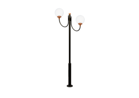 Farolas de calle 3D - Farola con dos l&aacute;mparas - Hobbyka - Т-04