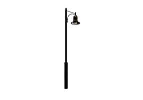 3D Street Lights - Lamppost with a single lamp - Hobbyka - Roma