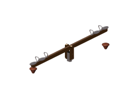 3D Spielplatz - Wippger&auml;t vier Sitzer Gr&ouml;&szlig;e 400x37cm - Holzhof &ndash; WIPPGER&Auml;T XCD40