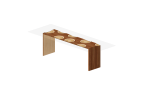 Mesas 3D - Mesa de vidro - Horm - Ripples