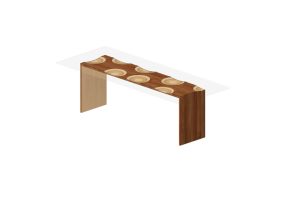 Mesas 3D - Mesa de vidrio - Horm - Ripples