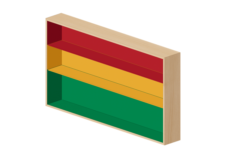 Bibliothèque 3D - Bibliothèque en bois - Horm - Color Fall... Bibliothèque 3D - Bibliothèque en bois - Horm - Color Fall...