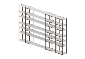 3D Bookshelves and Containers - Wood storage rack/cabinet - Horm - 93-08-12