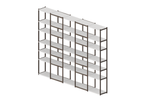 3D B&uuml;cherregal und Beh&auml;lter - Holzregal - Horm - 93-08-09